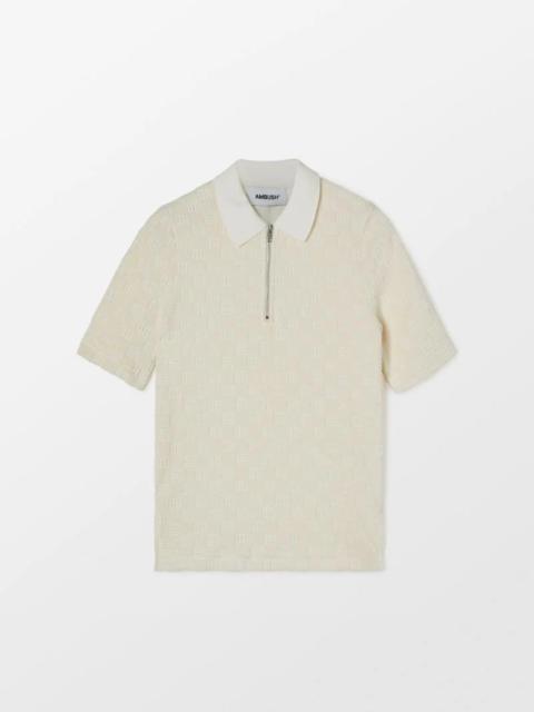 Ambush MONOGRAM HALF ZIP POLO