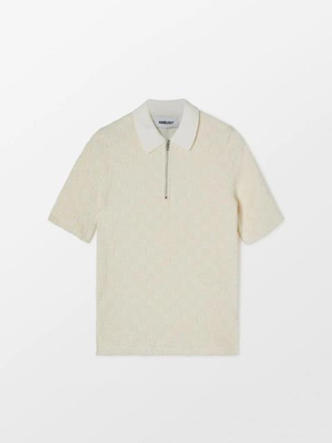 Ambush MONOGRAM HALF ZIP POLO