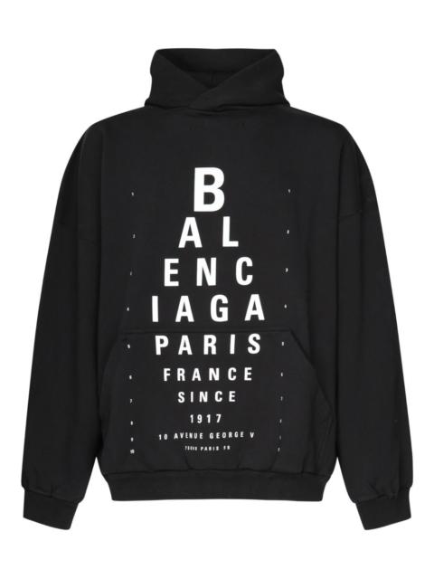 BALENCIAGA Optical eye-chart print hoodie