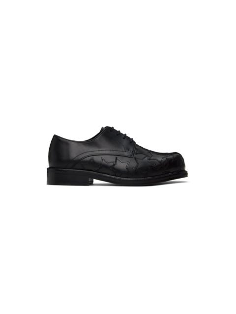 STEFAN COOKE Black Star Square Toe Derbys