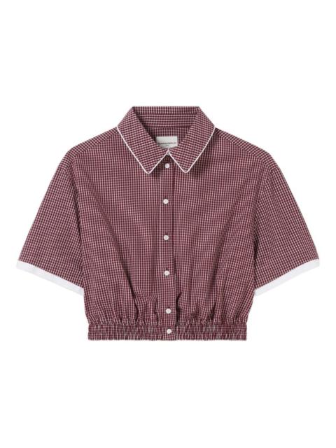 Claudie Pierlot cropped checked shirt