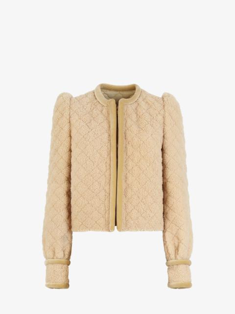 FENDI Beige shearling jacket