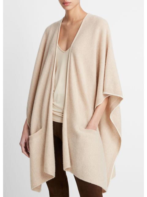 Vince Tipped Jersey-Knit Cashmere Cape