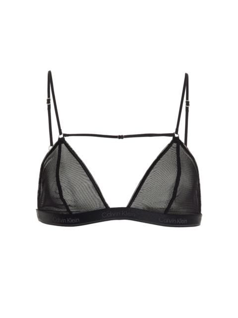 Nensi Dojaka for Calvin Klein Mesh Triangle Bra black