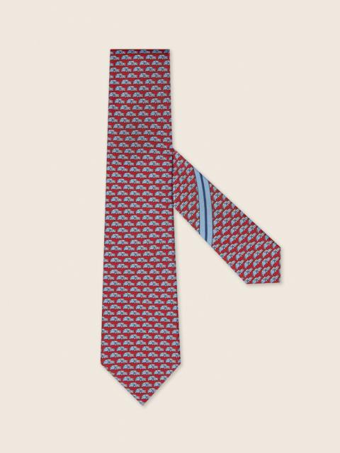 ZEGNA DARK RED SILK TIE