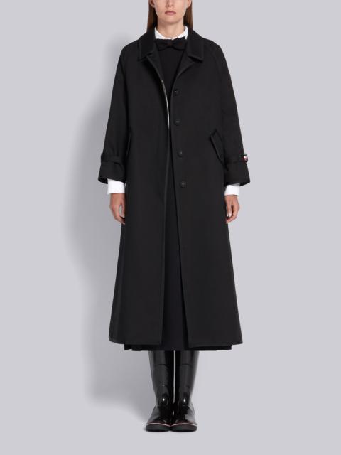 Thom Browne Black Mac Raglan Trench Overcoat 