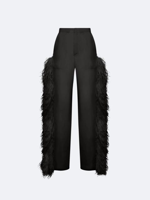 LAPOINTE Organza Trouser With Feathers