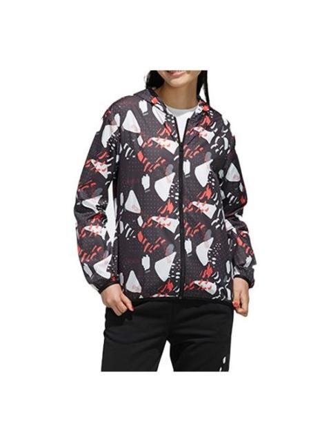 adidas (WMNS) adidas 네오 인쇄 까마귀 재킷 검정 DW7813