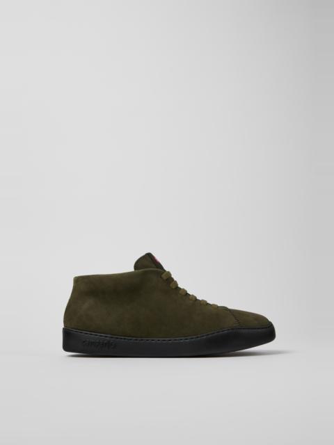 CAMPER Peu Touring Green Nubuck Sneakers for Men.