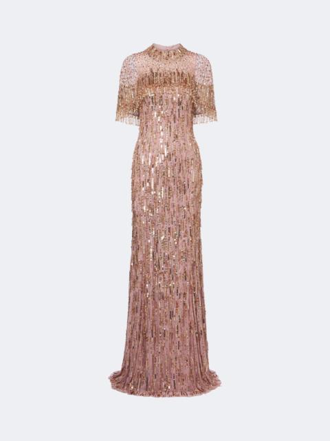 JENNY PACKHAM Leia caped embellished gown