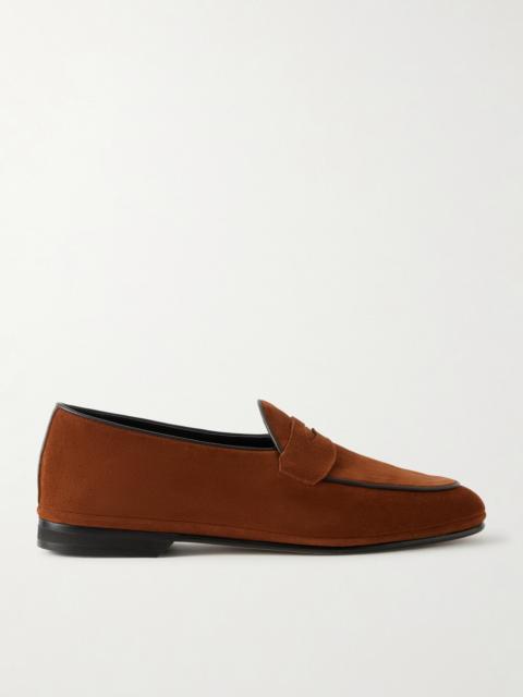 RUBINACCI Suede Penny Loafers
