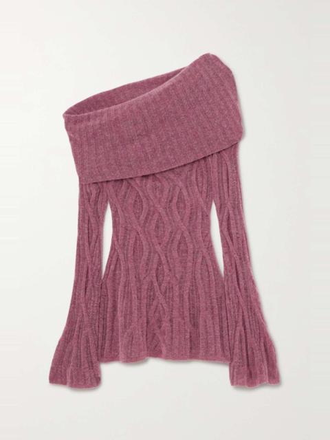 + KNWLS cable-knit wool-blend mini dress