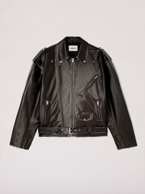 Ambush PRINTED LEATHER RIDER JACKET