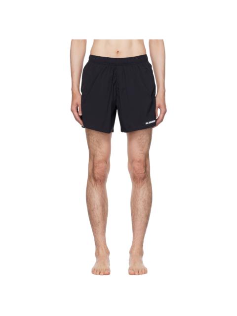 Jil Sander Black Printed Swim Shorts