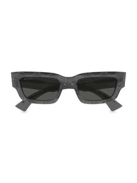 GUCCI Men's Gucci Miami 52MM Rectangle Sunglasses - Grey