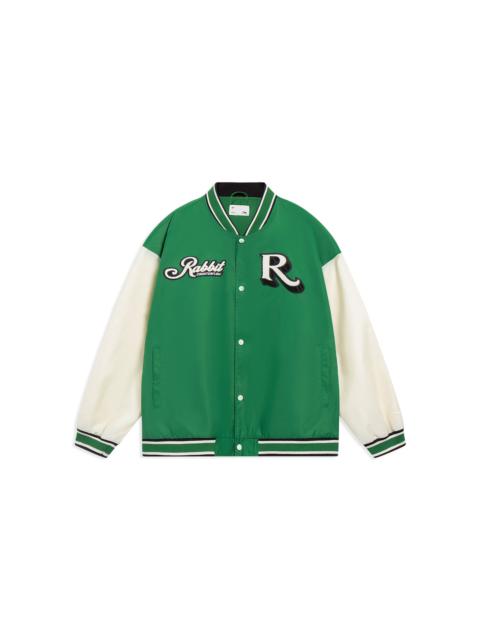 Li-Ning Rabbit Counterflow Graphic Baseball Jacket 'Green Beige' AJDT491-1