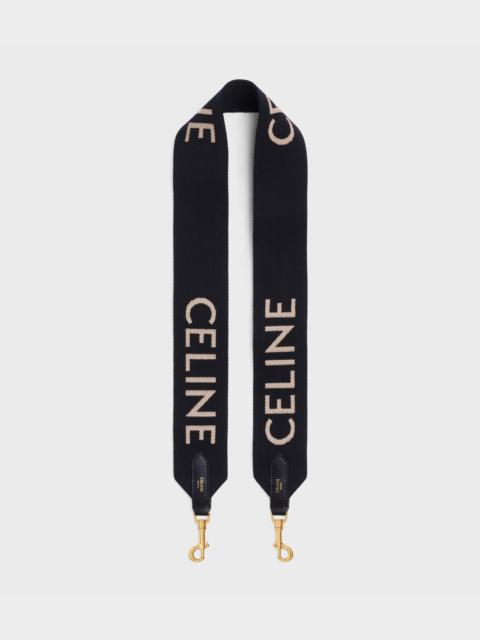 CELINE LONG STRAP IN WOOL WITH CELINE JACQUARD | REVERSIBLE