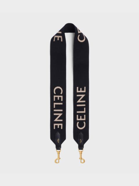 CELINE LONG STRAP IN WOOL WITH CELINE JACQUARD