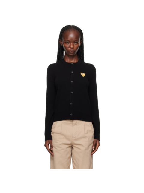 Comme des Garçons PLAY Black Gold Heart Cardigan