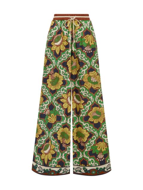 ALÉMAIS Liana Silk Palazzo Pant