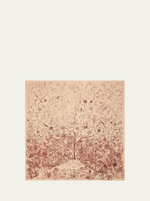 Loro Piana Albero Della Vita Foulard Scarf