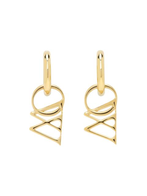 Off-White Gold 'OW' Hoop Earrings