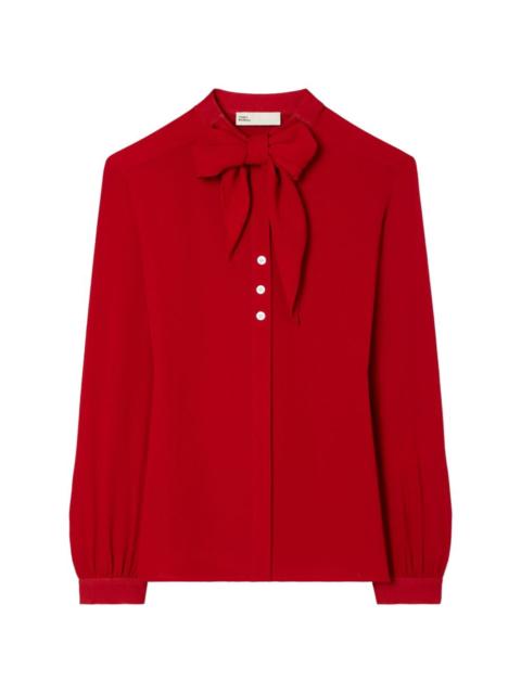 TORY BURCH georgette bow blouse