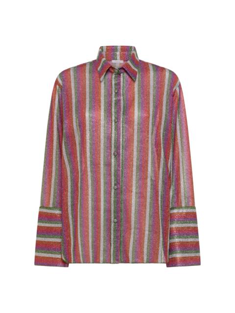 Oséree Lolita Striped Metallic Shirt multi