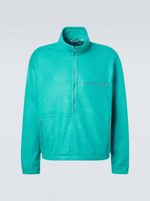 AURALEE Silk fleece half-zip sweater