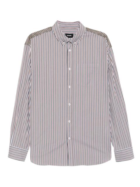 We11done striped button-down shirt