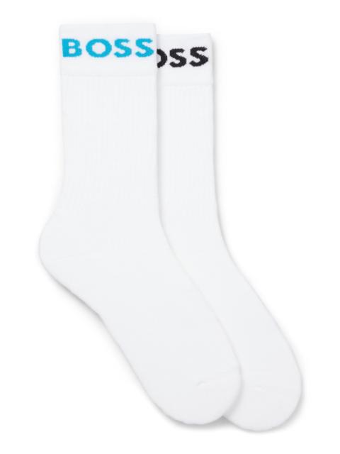 BOSS TWO-PACK OF QUARTER-LENGTH SOCKS IN STRETCH FABRIC