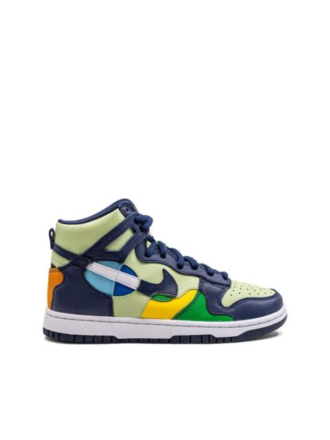 Nike Dunk High "See Through - Pistachio/Midnight Navy" sneakers