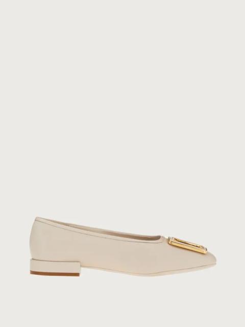 FERRAGAMO CHUNKY BUCKLE BALLET FLAT