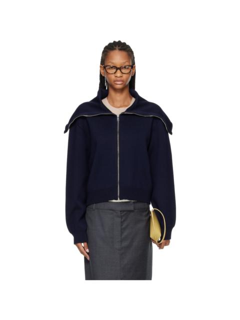 RÓHE Navy Sailor Zip Cardigan