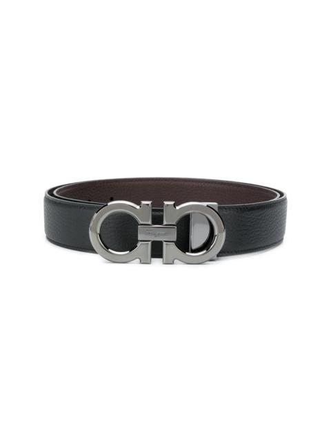 Gancini-buckle reversible belt