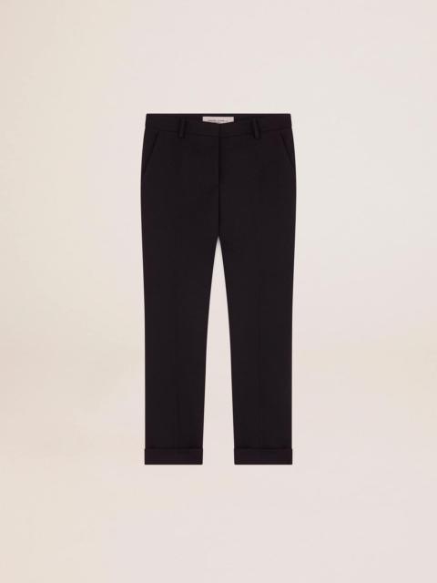 Golden Goose Women's dark blue wool cigarette pants