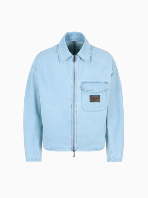 EMPORIO ARMANI SOFT TOUCH LYOCELL-BLEND DENIM BLOUSON