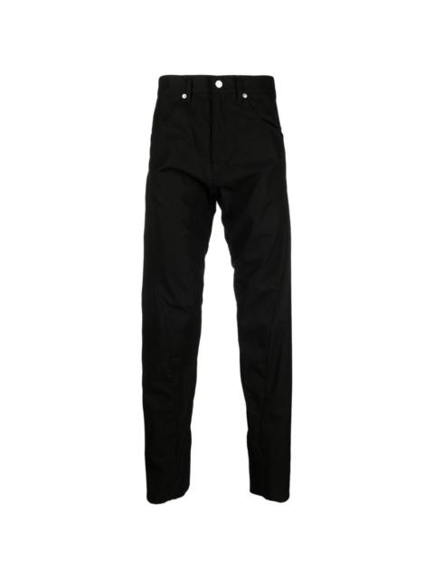 mid-rise straight-leg trousers