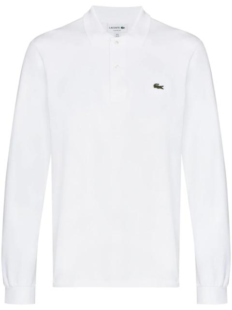 logo-patch long-sleeve polo shirt