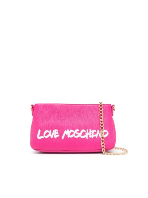 Moschino logo-print shoulder bag