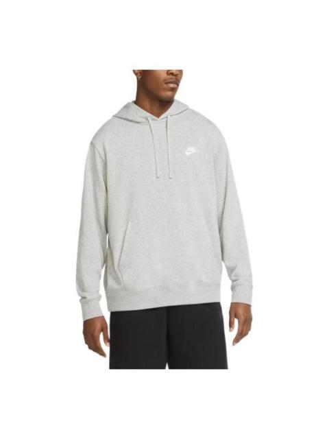 Men's Nike Solid Color Logo Printing Hooded Long Sleeves Gray CZ7858-063