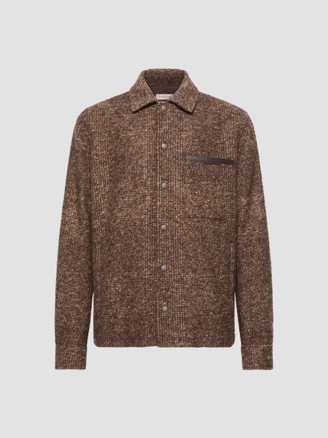 Moncler Men's Shirt Jacket in Jersey - Brown