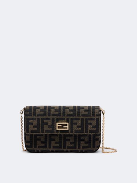 FENDI Mini FF jacquard canvas shoulder bag