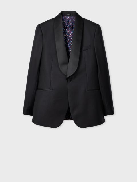 Paul Smith Black Wool-Silk Jacquard Evening Blazer
