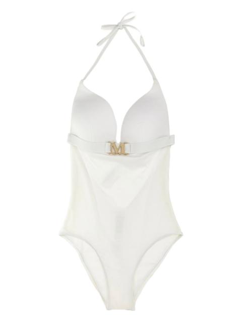 Max Mara Celine monogram-belt swimsuit
