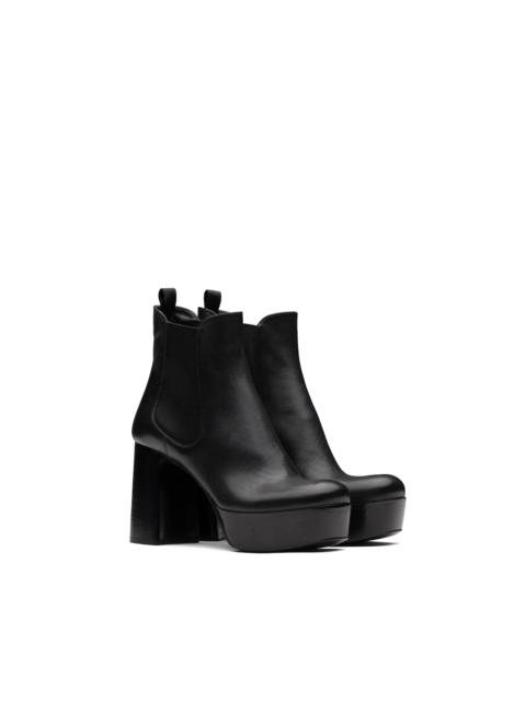 Prada Leather platform booties