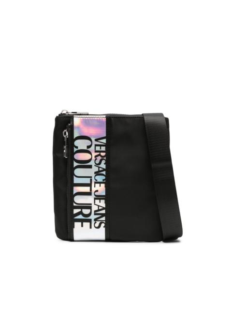 VERSACE JEANS COUTURE iridescent-trim padded messenger bag