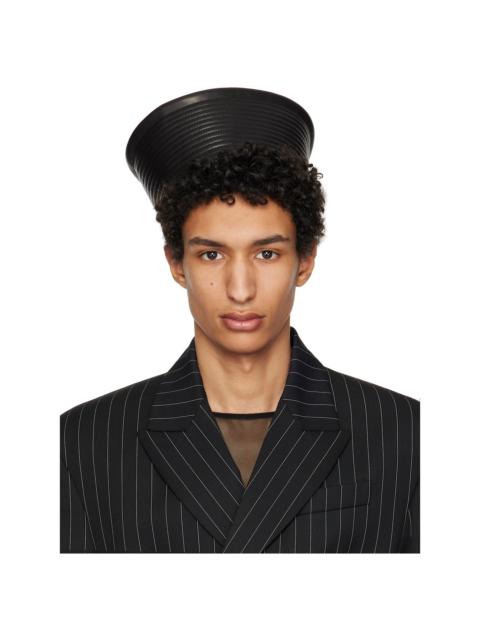Jean Paul Gaultier Black 'The Leather Sailor' Hat