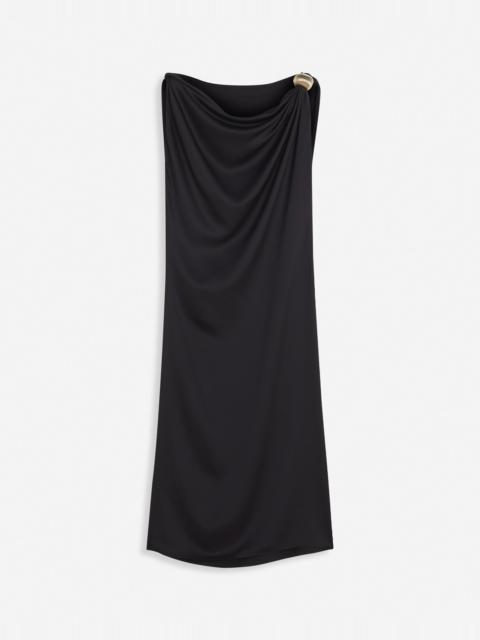 Lanvin ARPÈGE RING DRAPED SILK DRESS