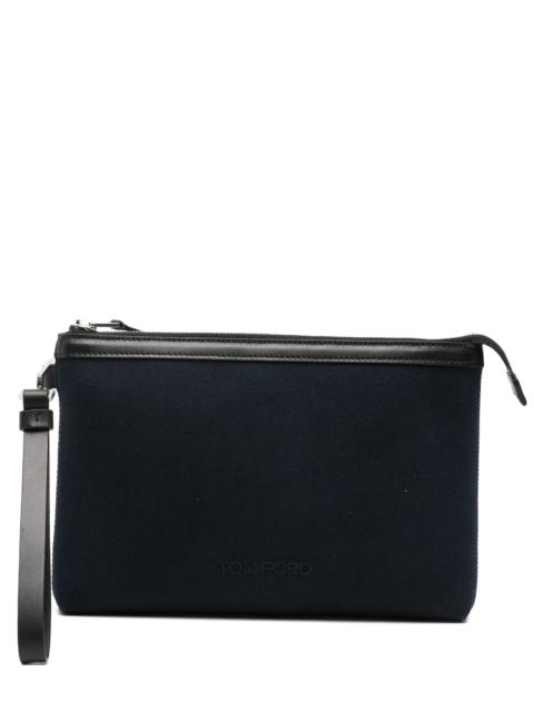 TOM FORD Tom Ford Logo-embossed Wrist-strap Clutch Bag